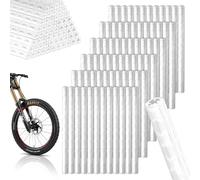 Réflecteurs À Rayons Vélo-Lot De 72 Réflecteurs Pour Une Visibilité À 360° Facile À Assembler Imperméable À L`Eau 6 Couleurs Pour Toutes Les Roues À Rayons Courantes (White)