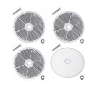 Réflecteurs à Visser, 4 Pièces, Blanc, Ø 60 mm, avec Marque d'Homologation E, Vis M5 + Écrous Inclus, Réflecteur de Sécurité pour Remorque, Caravane, Poteau, Œil de Chat Droite Gauche, Reflector