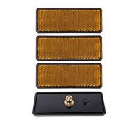 Réflecteurs avec filetage, 4 Pièces, Orange, 88 x 35 mm, avec Marque d'Homologation E, Réflecteur de Sécurité pour Remorque, Caravane, Poteau, Œil de Chat Droite Gauche, Trailer Reflector, catadioptre