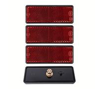 Réflecteurs avec Filetage, 4 Pièces, Rouge, 88 x 35 mm, avec Marque d'Homologation E, Réflecteur de Sécurité pour Remorque, Caravane, Poteau, Œil de Chat Droite Gauche, Trailer Reflector, catadioptre