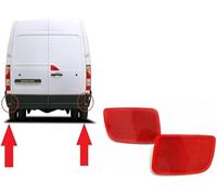 Réflecteurs/catadioptres de pare-choc arrière droite et gauche compatible avec Megane, Scenic et Master III | Installation facile et qualité OEM | FINAO AUTOPARTS