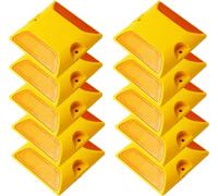 Réflecteurs de route 10,1 cm par 10,1 cm, lot de 10 réflecteurs commerciaux pour allée blanche, réflecteurs réfléchissants pour trottoir, piquets de sol, marqueurs de sol, réflecteurs étanches pour