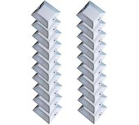 Réflecteurs de route 10,16 cm par 10,16 cm, lot de 10 réflecteurs commerciaux pour allée blanche, réflecteurs réfléchissants pour trottoir, piquets de sol, marqueurs de sol, réflecteurs étanches pour