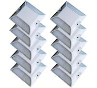 Réflecteurs de route 10 par 10 cm, lot de 10 réflecteurs commerciaux pour allée blanche, réflecteurs réfléchissants pour trottoir, piquets au sol, marqueurs de sol résistants à l’eau pour route