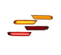 Réflecteurs Pare-Chocs Arrière Pour Chevy Pour Camaro 2010-2015 Feux Garde-boue Avant Arrière À LED Jaunes Et Rouges Feux Gabarit Latéraux À LED Fumés(C4X Front Rear)