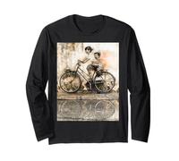 Reflections of Penang Street Art - Enfants sur Un vélo Manche Longue