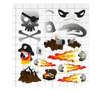 Reflective Berlin K.I.D. Autocollants réfléchissants Unisexe pour Adulte Motif Pirates Taille Unique