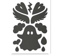 Reflective Berlin Textile Autocollants réfléchissants Adulte Unisexe, Spooky Noir, Taille Unique