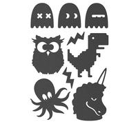 Reflective Berlin Unisexe - Adulte Textile Stickies Reflex Autocollants Creatures Noir, Taille Unique