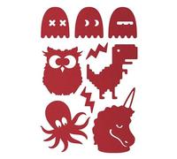 Reflective Berlin Unisexe - Adulte Textile Stickies Reflex Stickers Creatures Rouge, Taille Unique