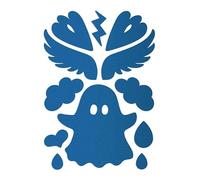 Reflective Berlin Unisexe - Adulte Textile Stickies Reflex Stickers Spooky Bleu, Taille Unique