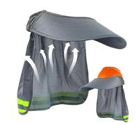 Reflective Brim, Helmet Sun Protector, Lightweight with UV Feature, Mesh Neck Cover, Safety Attachment with Foldable Design, Workplace Gear for Warehouse and Outdoor Construction and Garden
