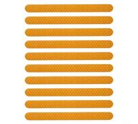 Reflective Car Stickers 10pcs Multi-Color Safety Strip(yellow)