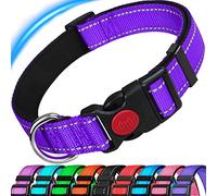 Reflective Dog Collar,Padded Breathable Soft Neoprene Nylon Pet Collar Adjustable for Extra Large Dogs