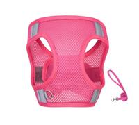 Reflective Dog Harness, No Pull Harness Vest Leashs Set, Adjustable Pet Training Supplies with Easy Control Traction Rope, Perfect for Running Outdoor Activities Shopping Walking, 60g Pink