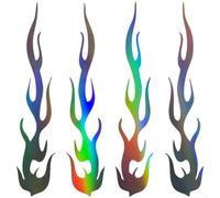 Reflective Flame Car Decals 4-Pack pour Scratch Cover Reflective(Gradient Color)