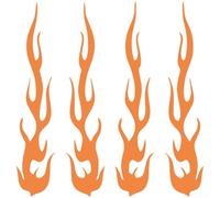 Reflective Flame Car Decals 4-Pack pour Scratch Cover Reflective(Orange)