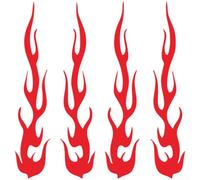 Reflective Flame Car Decals 4-Pack pour Scratch Cover Reflective(Red)