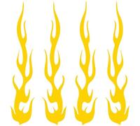 Reflective Flame Car Decals 4-Pack pour Scratch Cover Reflective(Yellow)