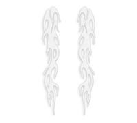 Reflective Flame Stickers - Waterproof Vinyl Graphic Decals, High Visibility Safety Adhesive with Prismatic Light Reflection, Weatherproof Bodywork Protection, Ideal for Night Riding Security