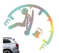 Reflective Low Warning Sticker - Funny Gas Tank Cap Decal For Night Visibility, Reminder To Fill Up, Wateřprõof Vinyl Car Decal, Set Of 2 Personalized Door Labels