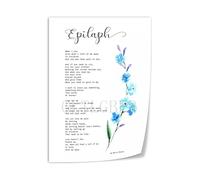 Reflective Poem on Life and Memory Canvas, Thoughtful Wall Art for Study or Quiet Space(Framed,12x18inch(30x45cm))
