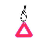Reflective Safety Pendant - 10x9.2cm PVC Microprism Triangle Bike Saddle Hanger With Elastic Buckle | High Visibility Warning Reflector Backpack Cycling Accessory | Night Riding Running Hiking
