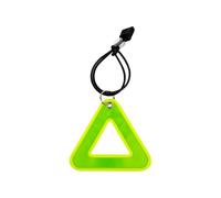 Reflective Safety Pendant - 10x9.2cm PVC Microprism Triangle Bike Saddle Hanger With Elastic Buckle | High Visibility Warning Reflector Backpack Cycling Accessory | Night Riding Running Hiking