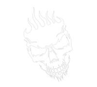 Reflective Skull Sticker - Waterproof PVC Graphic Decal, Precision Cutting Stripe Ornament, Strong Adhesive Exterior Decoration, Fade Resistant Finish | Auto Motorbike Styling for Pers