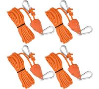 Reflective Tent Rope,4 Pieces Camping Tent Rope With Tent,Adjustable Ratchet Rope 4 Mm X 4 M Nylon Rope Tensioner For Camping,Hiking,Awning,Tent Suspension
