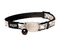 Reflectocat Rogz Collier pour Chat avec Boucle détachable et visibilité Nocturne Noir
