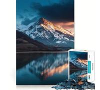Reflet de Montagne enneigée dans Un lac Puzzle de 1000 pièces pour Adultes Stimule la mémoire Jeu de Construction Amusant Pièce de Collection (50x75cm)
