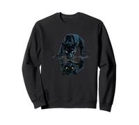 Reflet d'une panthère dans l'eau, yeux saisissants Sweatshirt