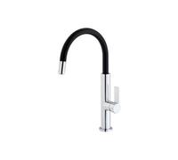 Reflet mitigeur évier chrome et noir