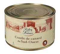 REFLETS DE FRANCE - Confit de Canard Fondant, Goût Authentique du Sud-Ouest, Boîte 750g - Lot de 2