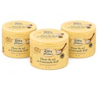 REFLETS DE FRANCE Fleur de Sel de Guérande IGP - Sel Marin Gris de Table - Récoltée Manuellement - 140 g - Lot de 3 (420 g)