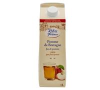 REFLETS DE FRANCE Jus de Pomme de Bretagne 100% pur fruit pressé, carton 1L, recette authentique au goût équilibré - Lot de 4