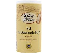 REFLETS DE FRANCE Sel gros de Guérande IGP 500g - récolté manuellement sur les marais salants de Bretagne, box carton - Lot de 4