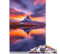 Reflets de Montagne au Coucher du Soleil - Puzzle 1000 pièces pour Adultes | Puzzles | Puzzle 1000 pièces - Jeux éducatifs - Décoration intérieure (75 x 50 cm)