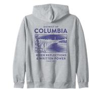 Reflets du fleuve et Puissance écrite de Washington D.C. Sweat à Capuche