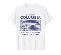 Reflets du fleuve et Puissance écrite de Washington D.C. T-Shirt