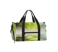Reflets d'une Feuille Verte dans l'eau de la rivière,Sac de Sport bandoulière à Main, Sac de Voyage Grande capacité pour Femmes et Hommes