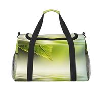 Reflets d'une Feuille Verte dans l'eau de la rivière,Sacs de Sport, Sacs de Voyage bandoulière pour Le Sport, Sacs de Voyage Grande capacité pour Femmes et Hommes