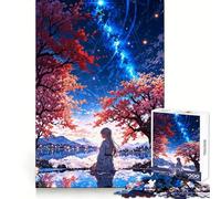 Reflets étoilés︰ Sérénité au Bord du lac Puzzle de 1000 pièces pour Adolescents Jeu de logique et de réflexion à Faire Ensemble, découpe de précision, Cadeau élégant 38x52cm