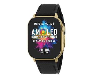 Reflex Active Amoled Series 29 Smartmontre tactile 5,1 cm, moniteur HR, oxymètre, étanche IP68, suivi fitness, bracelet noir iOS + Android