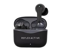 Reflex Active Casque inear PRO TWS avec BT5.2 avec fonction d'annulation active du bruit et fonction de transparence d'espace sûr. Finition peinture caoutchouc noir avec logo de la marque sur la coque