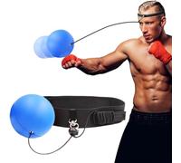 Reflex Ball Boxe Adulte, Bandeau de Boxe Reflex Ball pour Homme, Ensemble d'entraînement de fitness à l'intérieur, Gym Home Training Accessoires, Interactif Boxball Intégration Set