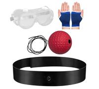 Reflex Ball Headband Set - Wearable Punching Ball, Multipurpose Speed Training Equipment, Elastic Headband | Reaction Response Trainer for Beginners Professional Boxers Fitness Coordination Training