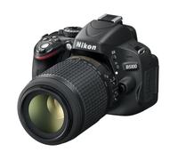 Nikon D5100 Appareil photo numérique Reflex 16.2 Kit + Objectif VR 18-55 mm + Objectif VR 55-200 mm Noir