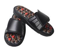 Reflexa Sandales d'acupression, Sandales d'acupression Masseur de Pieds Acupuncture Chaussons de Stimulation des Points 'acupuncture Chaussures avec Boutons à Ressort et Sangles réglables, 40-41